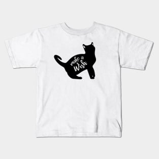 Make a wish cat Kids T-Shirt